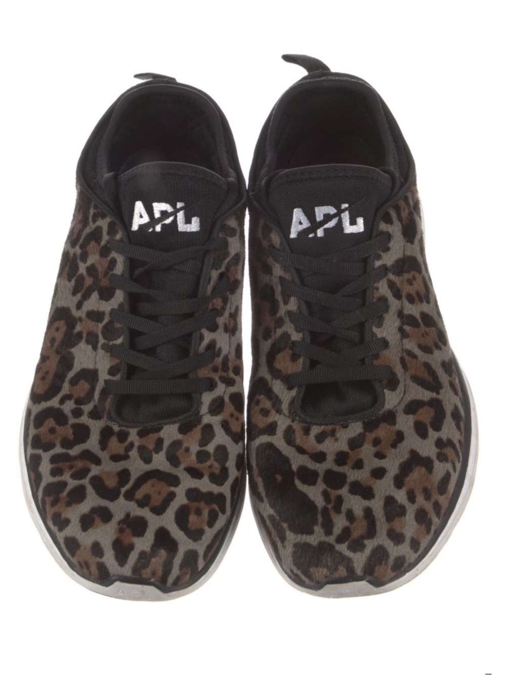 APL Leopard Print Pony Hair Athletic Sneakers Women's Size 10
